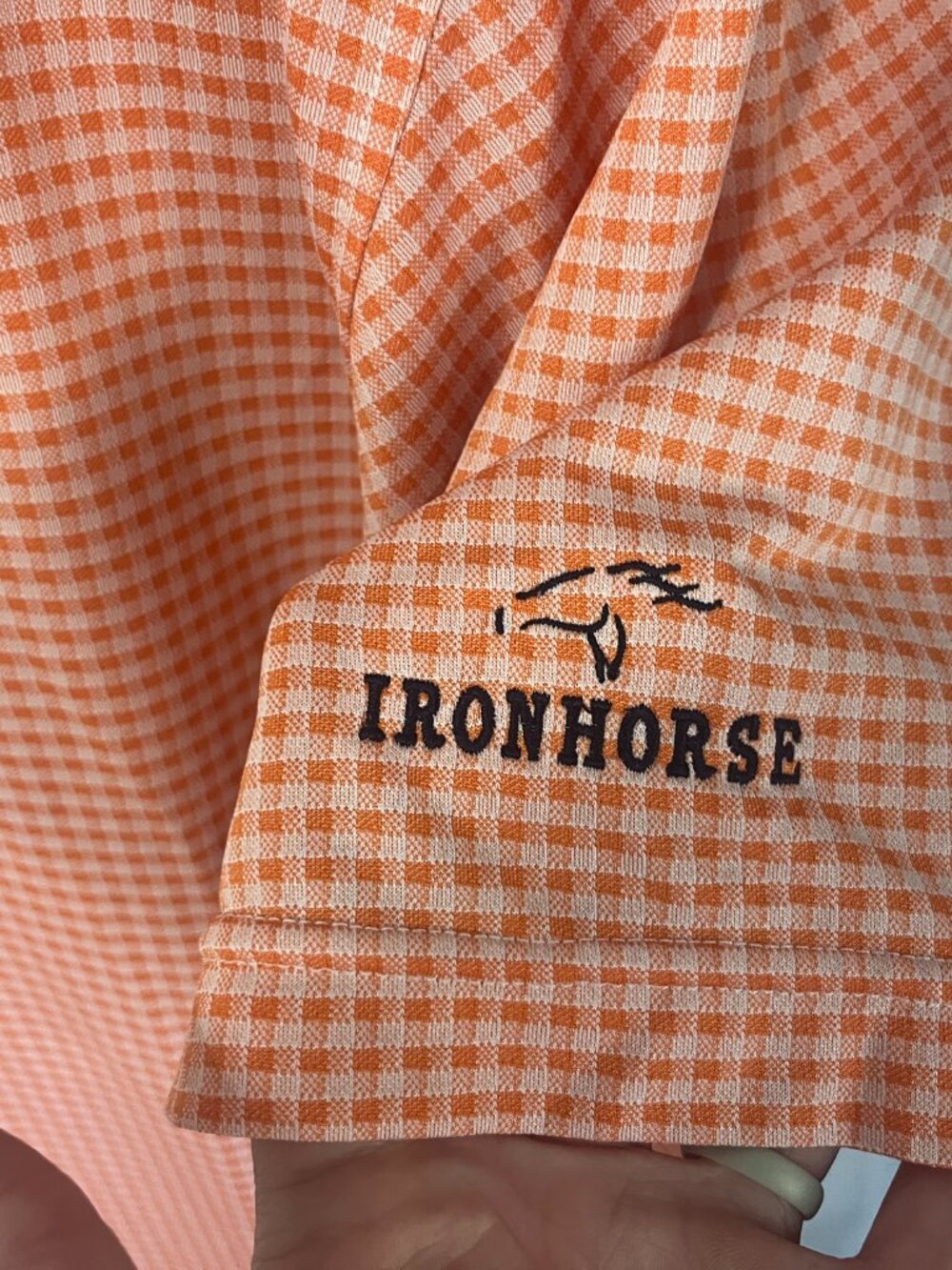 ⛳ FootJoy FJ Men’s Golf Polo Shirt Orange White Blue Short Sleeve L EUC 🧵 - Picture 7 of 7